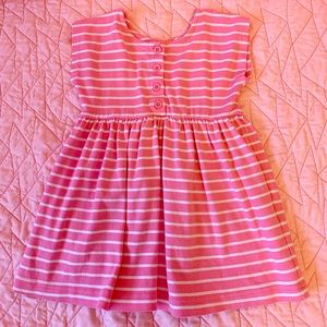 Hannah Andersson size 90 pink/white stripper dress